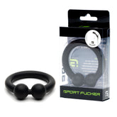 Sport Fucker Bullring - Silicone Cock Ring - Black 48mm Black COCK RINGS